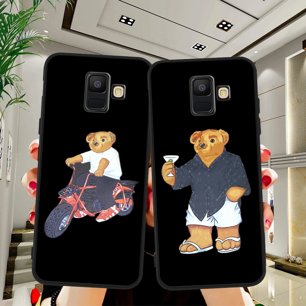 

2020 cartoon Cute Bear For Samsung Galaxy A3 A5 A6 A7 A8 A9 A10 A20E A30 A40 A50 A70 A80 J3 J4 J5 J6 J7 J8 Plus 2018 Phone Case