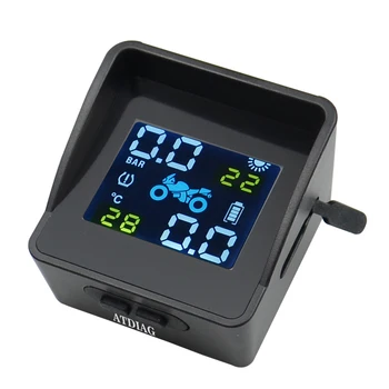 

MOTO TMPS Tire Pressure Monitoring Solar Energy Motorbike Sensor New LCD Color Screen Tire Pressure Alarm