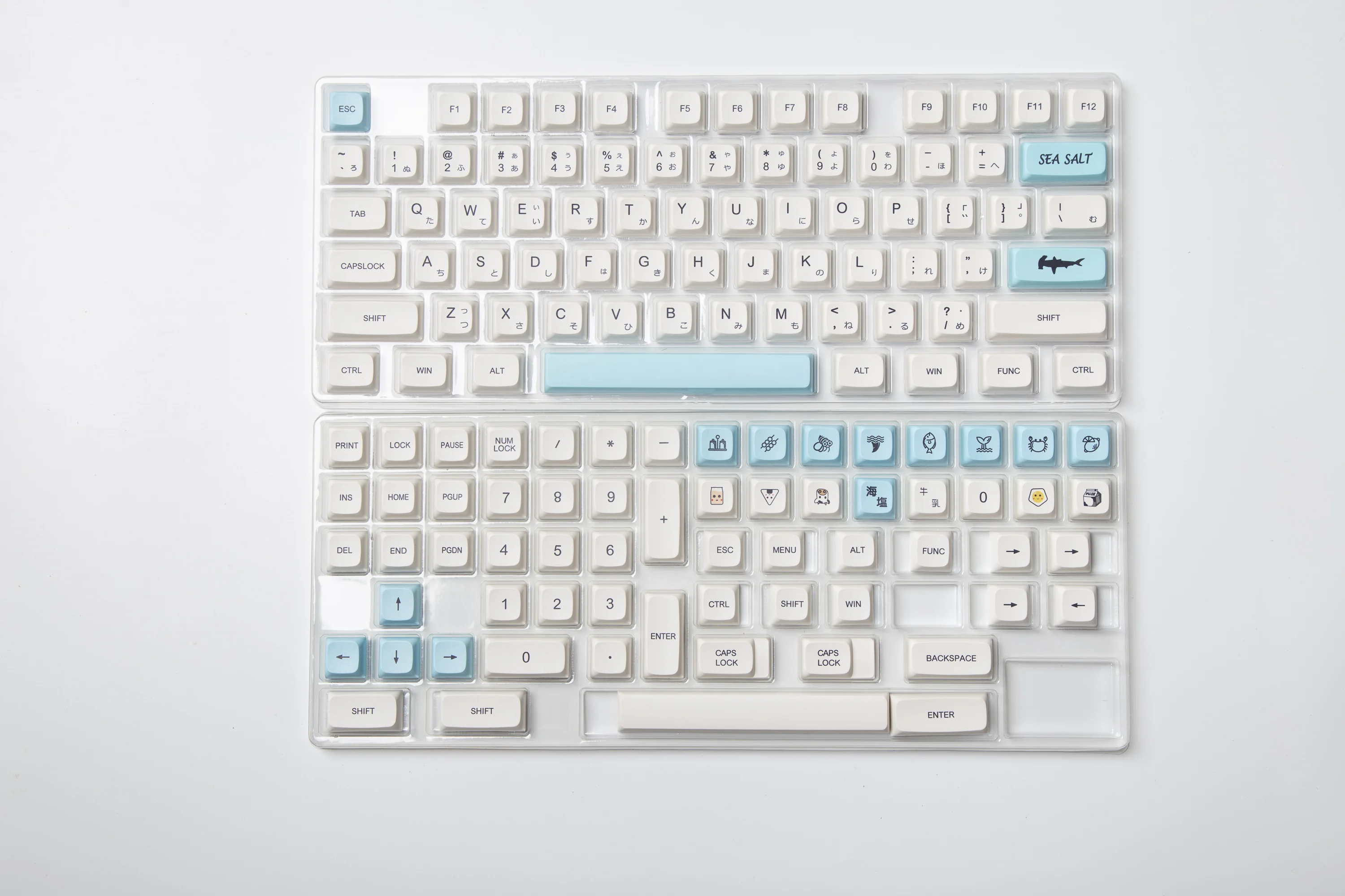 pc keypad 138 Keys XDA Keycaps PBT Dye Sub Keycaps Sea Salt Theme Cherry Layout For Mx Switch Mechanical Keyboard 61 74 68 84 87 96 980M best mechanical keyboard for office