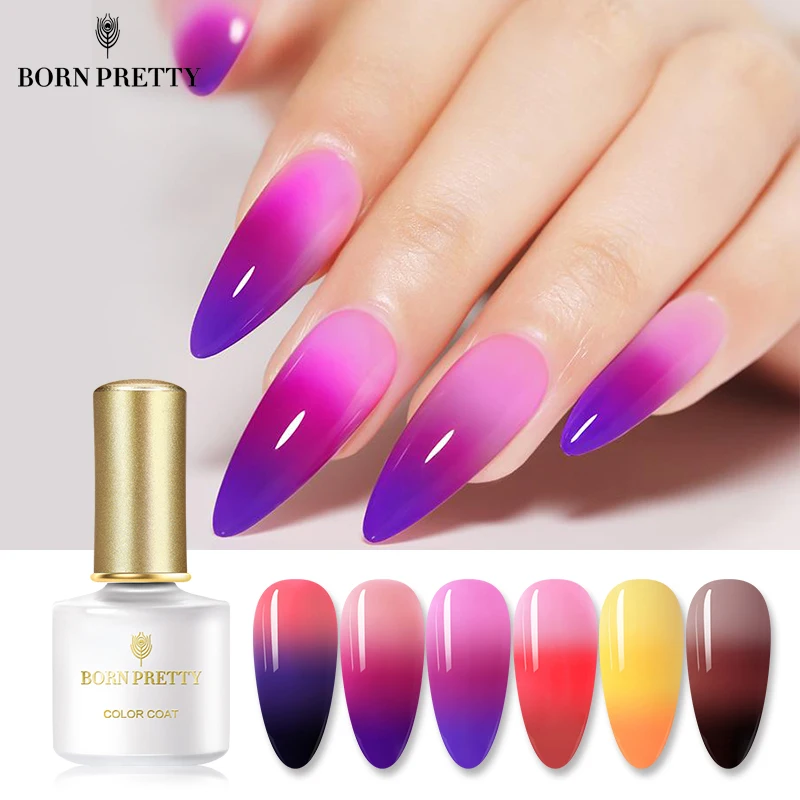 Гель лак BORN PRETTY для ногтей 6 мл 3 цвета|gel polish 10ml|temperature colornail gel |