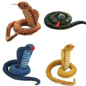 

110cm Stuffed Simulation Long Snake Animal Doll Lifelike Boa Plush Toy Kids Creative Birthday Gift Chair Decorative Plush Toy