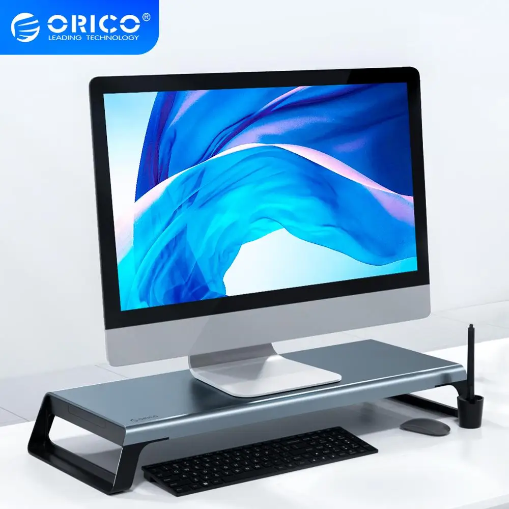 

ORICO Desktop Aluminum Monitor Stand Riser Universal Computer Screen Holder Bracket Stand for PC Laptop MacBook Home Office