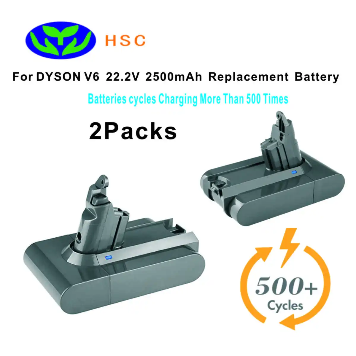 2 шт. 2500 мАч 22,2 в литий-ионный Батарея для Dysn V6 595 650 770 880 DC58 DC59 DC61 DC62 животных ручной Портативный Батарея