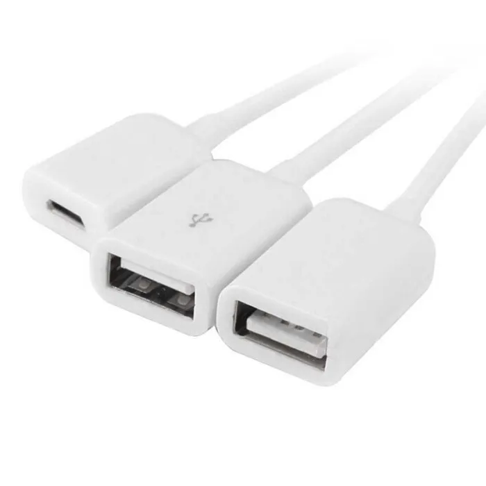 3 в 1 Micro USB концентратор мужчин и женщин и двойной USB 2,0 хост OTG Кабель-адаптер LHB99