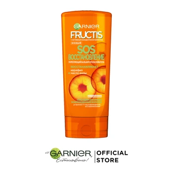 

Garnier Fructis hair conditioner, hair care "Fructis, SOS Recovery", strengthening, for split and extremely damaged hair, 387 ml