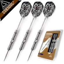 Cuesoul 3 шт. Профессиональный Сталь Совет Дартс 22 г 15.5 см иглы Алюминий Dart Валы черный тигр Дарт Перелёты
