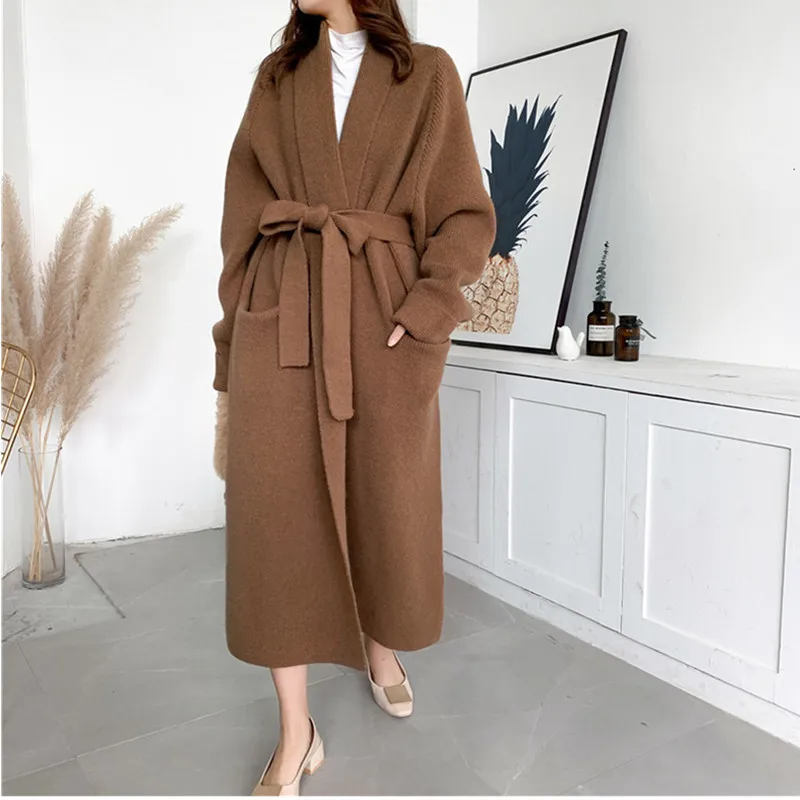 2020 Alpaca Knit Cardigan Jacket Women Autumn And