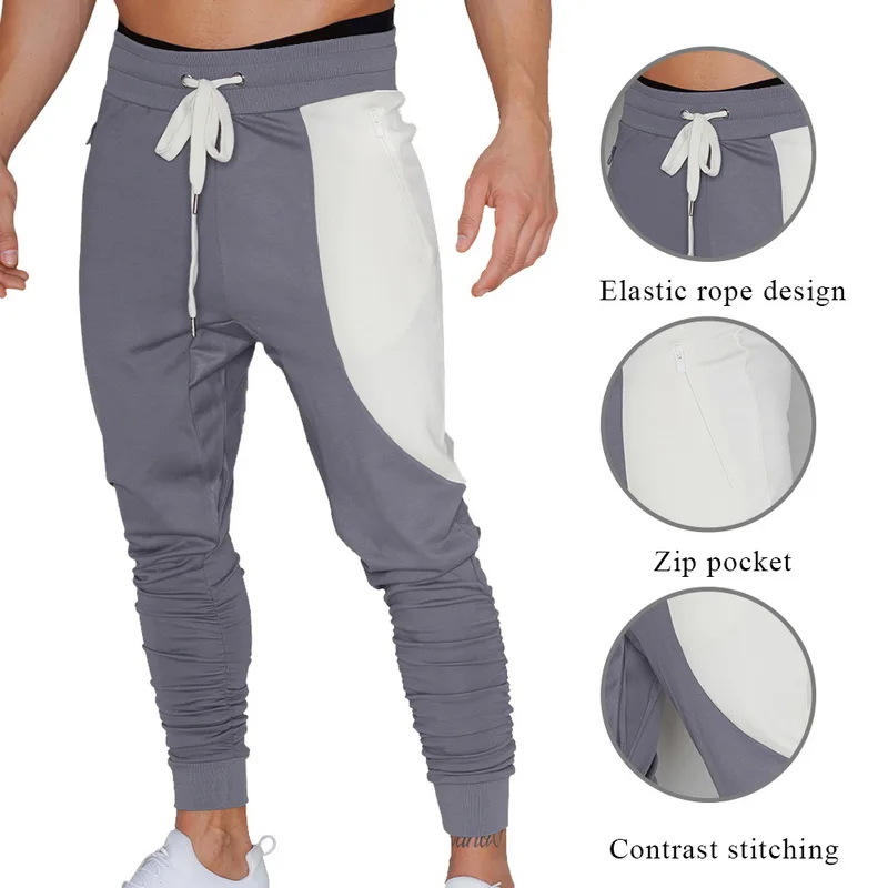 HEFLASHOR осень мода Jogger Цвет Блокировка пот брюки Уличная Повседневная Свободная тренировка брюки спортивные штаны для бега, фитнеса 2XL