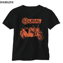 Урал русский Sidecar Винтаж военный мотоцикл одежда высшего качества мужская короткий рукав Креативный дизайн печатных забавная футболка