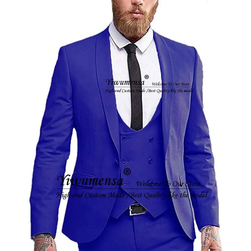Черный формальный Slim Fit Мужские свадебные костюмы 3 шт. куртка с брюками индивидуальный заказ Зеленый курительный блейзер мужской костюм