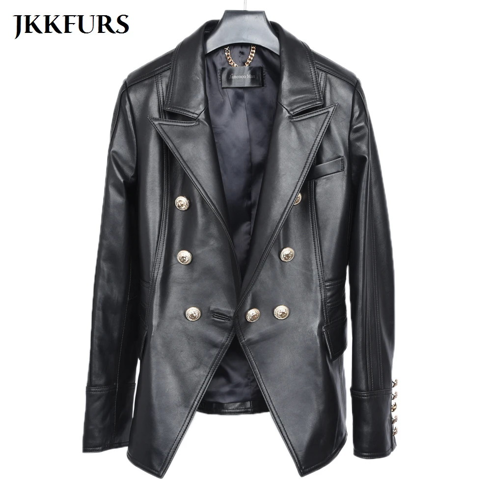 2019 Новые поступления Для женщин длинные из натуральной кожи модная куртка