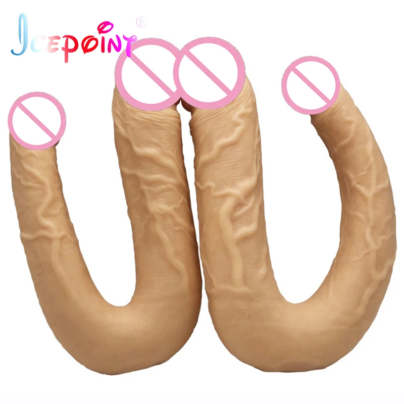 ICEPOINT Double Dildo Anal Penetration Double Penetrator Double Dildo Big Anal Dildo Huge Anal Toy Large Realistic Anal Dildo