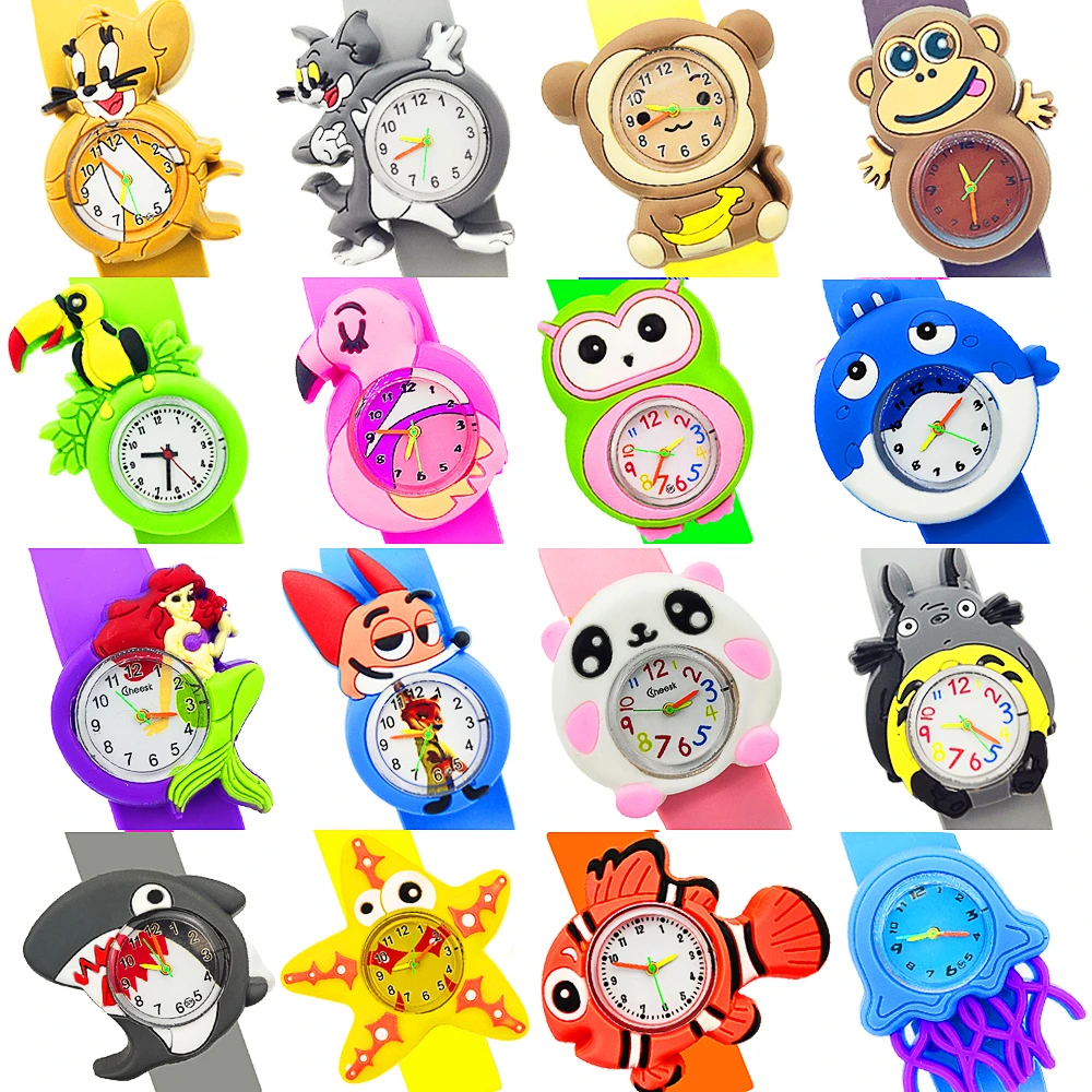Envío Gratis 30 estilos niños reloj de juguete del bebé chico s relojes de pulsera para 2-9 años chico chica niño cumpleaños regalo estudiante reloj