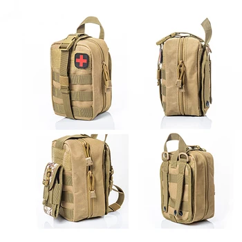 

Portable Military First Aid Kit Empty Bag travel set Oxford Cloth Tactical Waist Pack Camping Climbing Emergency Medicine Bag