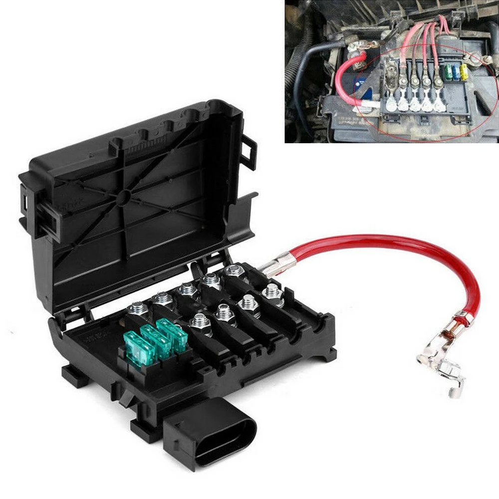 Universal 1pc Way Blade Fuse Box & Bus Bar Car Kit With Cover Marine