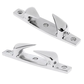 

Super sell-1 Pair 119Mm Marine Boat Bow Cleat Chock Yacht Deck Mooring Rope Cleat 316 Stainless Steel