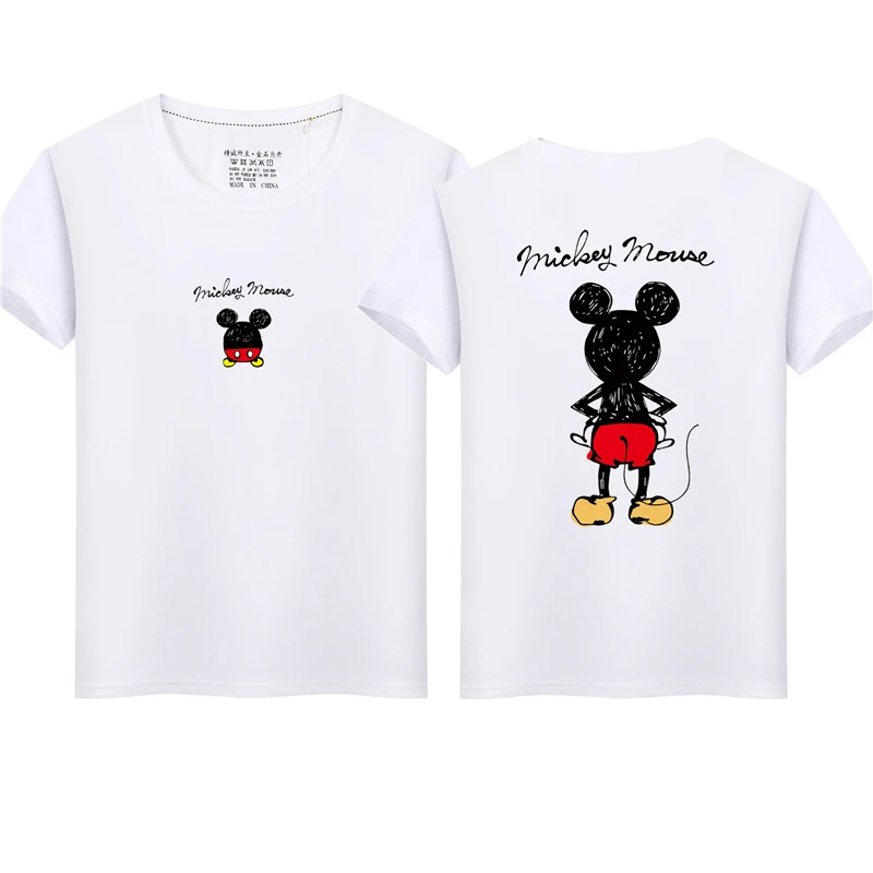 Family Matching Mother Daughter Father Son Kid Baby T-Shirts Cartoon Mickey  Mouse Family Look Clothes Children Tops Tees Outfits
