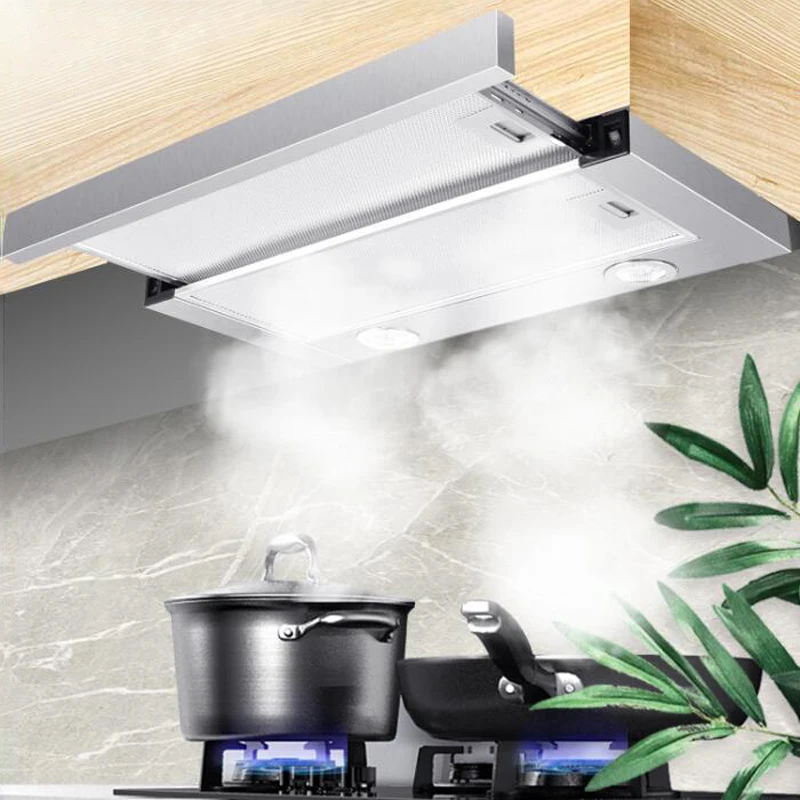 60CM stainless steel Range Hood Kitchen Small stove Vent Hood Internal  circulation Exhaust Range Hood with Aluminum Mesh Filters - AliExpress