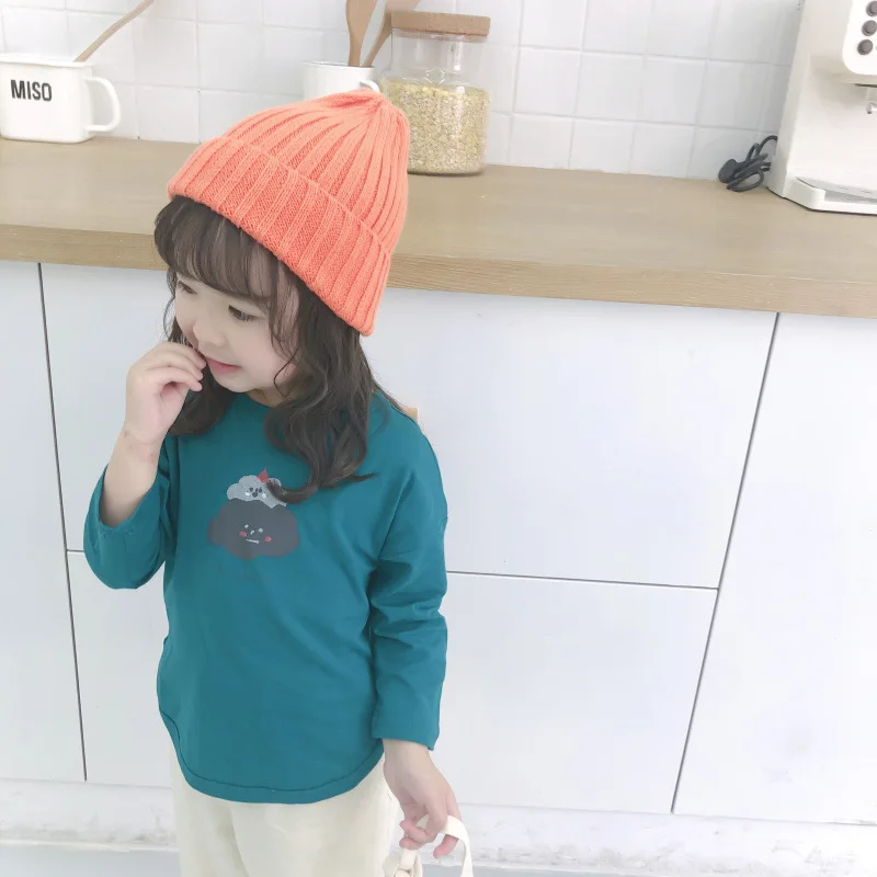 Осенние модные топы с длинными рукавами для маленьких девочек 1-5 лет, детская одежда, футболка «облако», одежда для маленьких детей, одежда для маленьких девочек