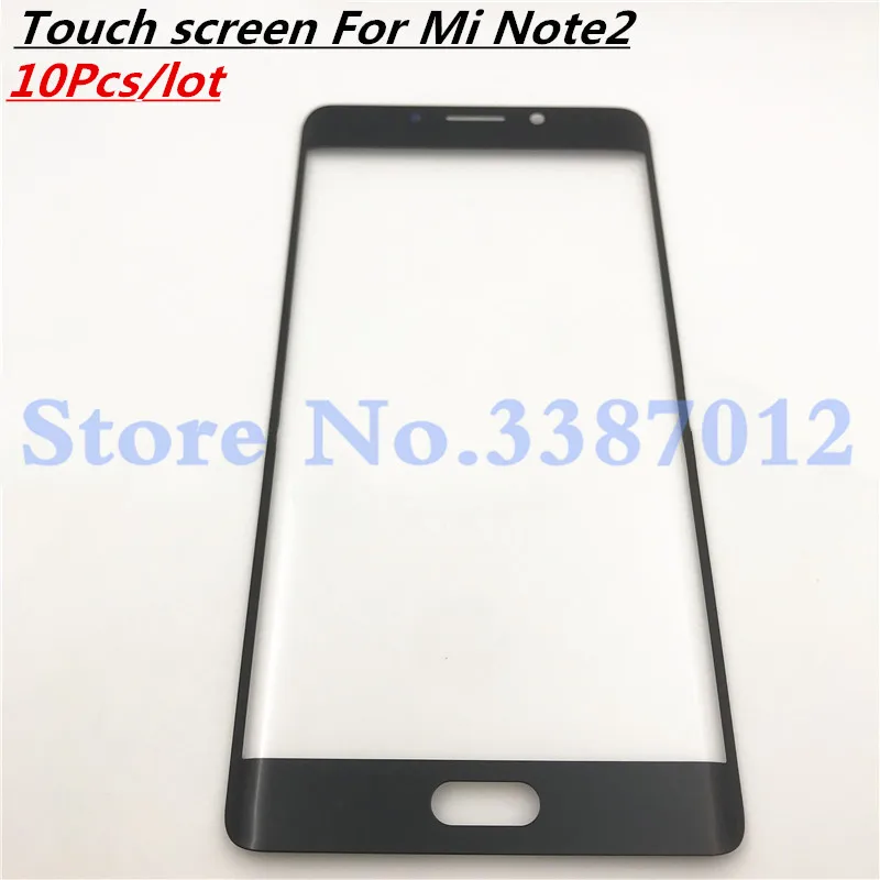 10 шт./лот черный для Xiaomi Mi Note2 Note 2 переднее стекло сенсорный экран ЖК внешняя панель объектив Ремонт Часть