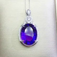 Кулон из натурального аметиста, серебро 925 пробы, карат, большой драгоценный камень,, хорошее ювелирное изделие для мужчин или женщин Q910256