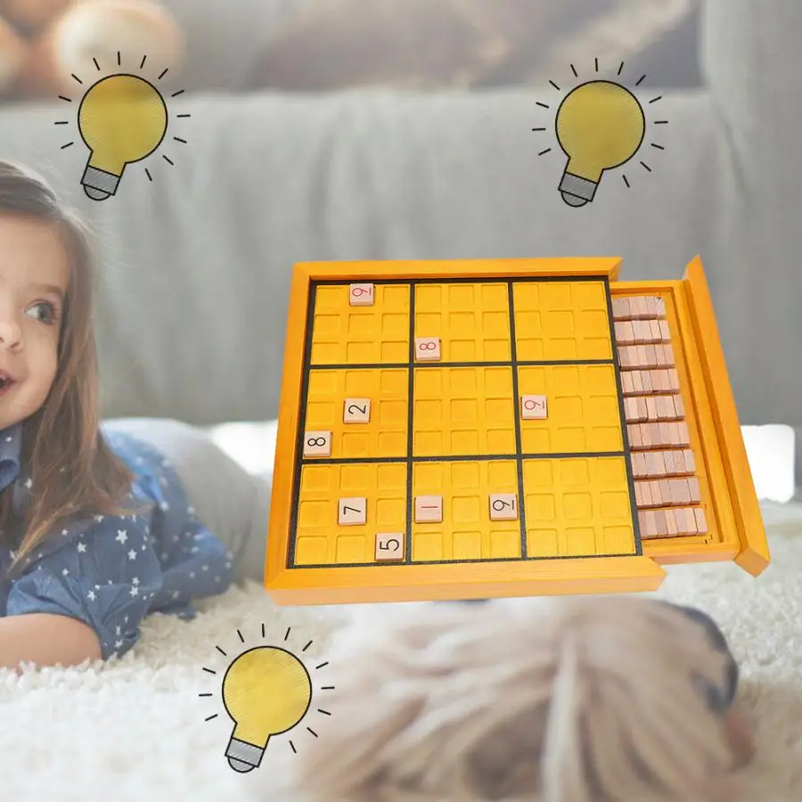 Головоломка деревянная Sudoku Шахматная Настольная игра игрушка для родителей и детей Интерактивные Развивающие игрушки для детей прекрасный подарок