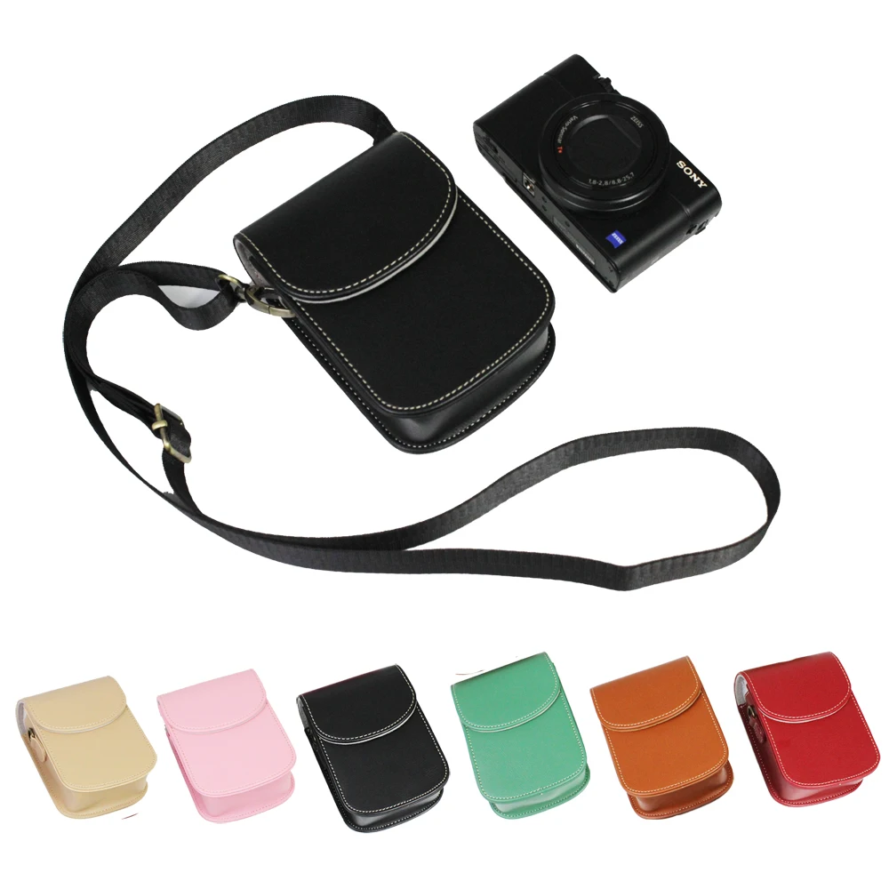 Nuova Borsa Per Fotocamera In Pelle Pu Per Sony Zv1 Rx100 Vii Hx90 Rx100M2 Rx100M3 M4 Rx100 Vi Rx100 Vii Rx100 Vi Wx500