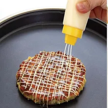 300 мл 4 отверстия пластиковые салатные горчицы кухонные аксессуары для переодевания удобные силиконовые бутылки инструменты для украшения приправ