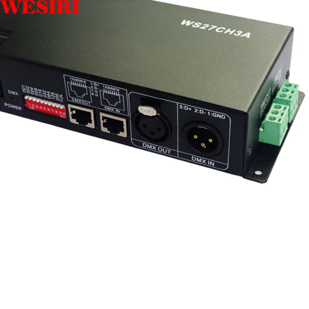 27 Channel DMX512 Decoder Dimmer Driver 27CH RGB DMX Controller DC12V-24V for RGB LED Strip Light Tape Lamp Module