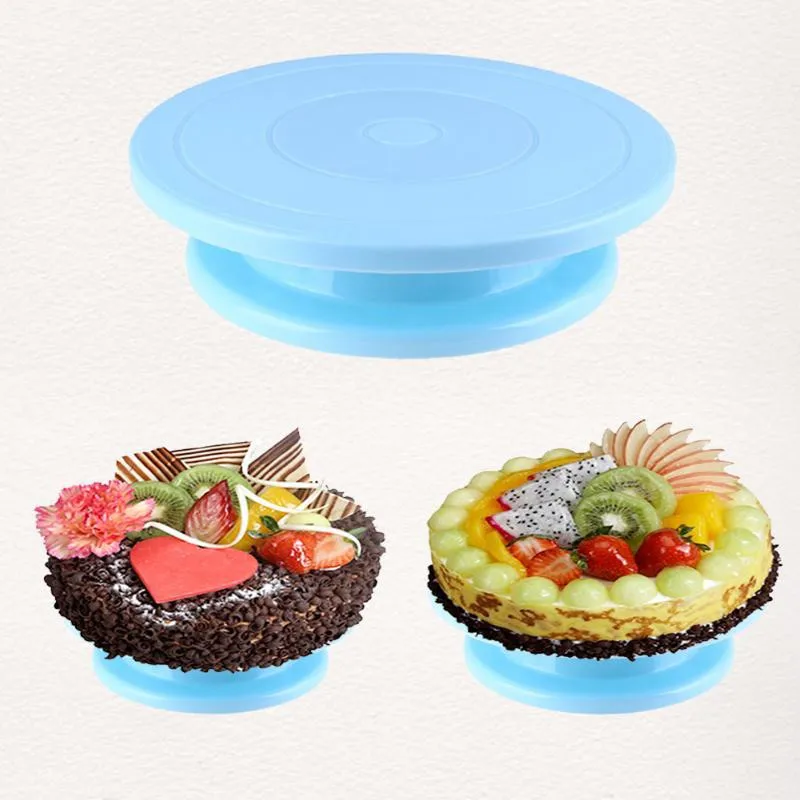  Cake Plate Turntable Rotating Anti-skid Round Cake Stand Cake Decorating Rotary Table Kitchen DIY P