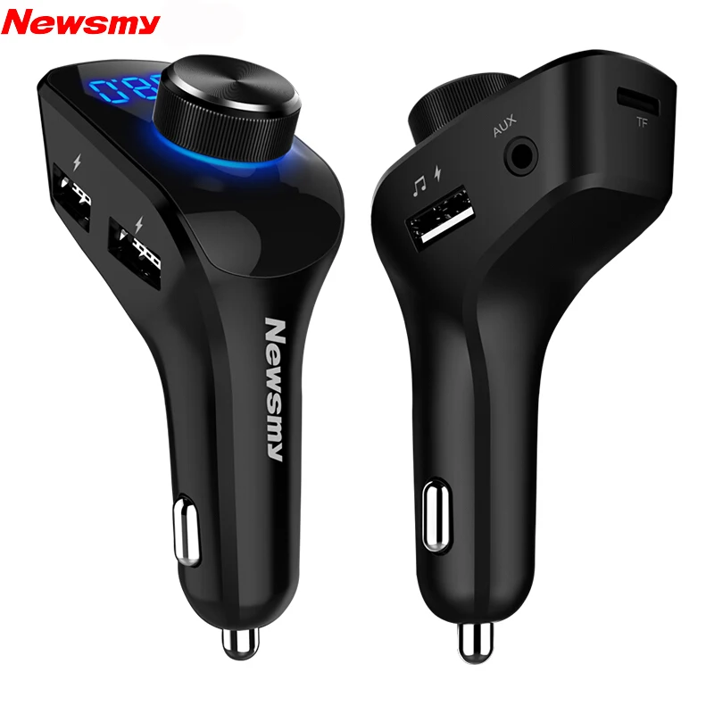 Автомобильный MP3-плеер fm-передатчик Bluetooth Mp3 Hands-free Телефон AUX Выход Поддержка U диск TF карта быстрая зарядка для телефона C69