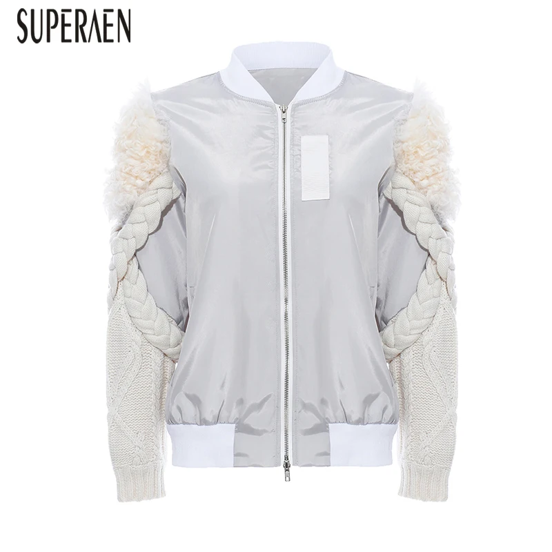 SuperAen, Европа, женские куртки, осень, новинка, на молнии, женские куртки, сплошной цвет, хлопок, повседневная, дикая женская одежда