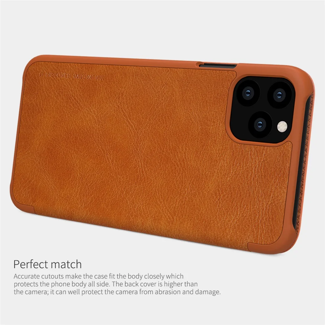 Для iPhone 11 Pro Max флип-чехол(5,8/6,1/6,5) Nillkin Qin винтажный кожаный флип-чехол с отделением для карт чехол для iPhone11 Pro Сумка для телефона