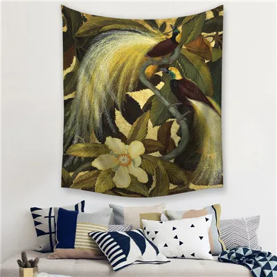 18 Bird Decorative Tapestries Hanging Wall Tapestries Mandala Bohemian Tapestry Landscape Wallpaper Wall Art Shawl Throw - Color: 18