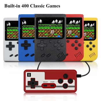 

Retro Portable Mini Handheld Game Console 8-Bit 3.0 Inch Color LCD Kids Color Game Player Built-in 400 Games