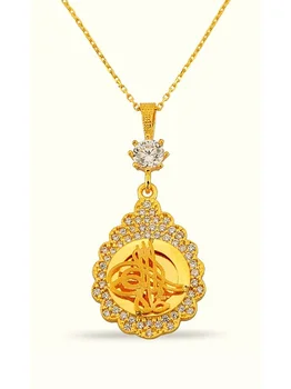 

Drop Mini Tuğralı Gold Frame Necklace 02-310-K1301