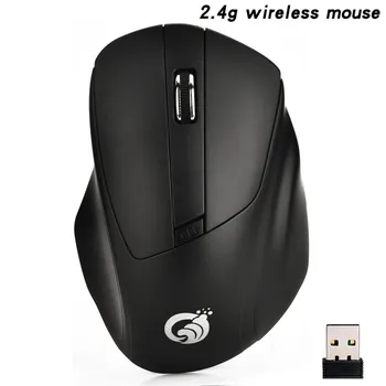 

GINWFEIY W10 2.4Ghz USB Wireless Mute Mouse Ergonomic Design Optical Silent Mice Mute Keys Intelligent Dormancy 1600 DPI
