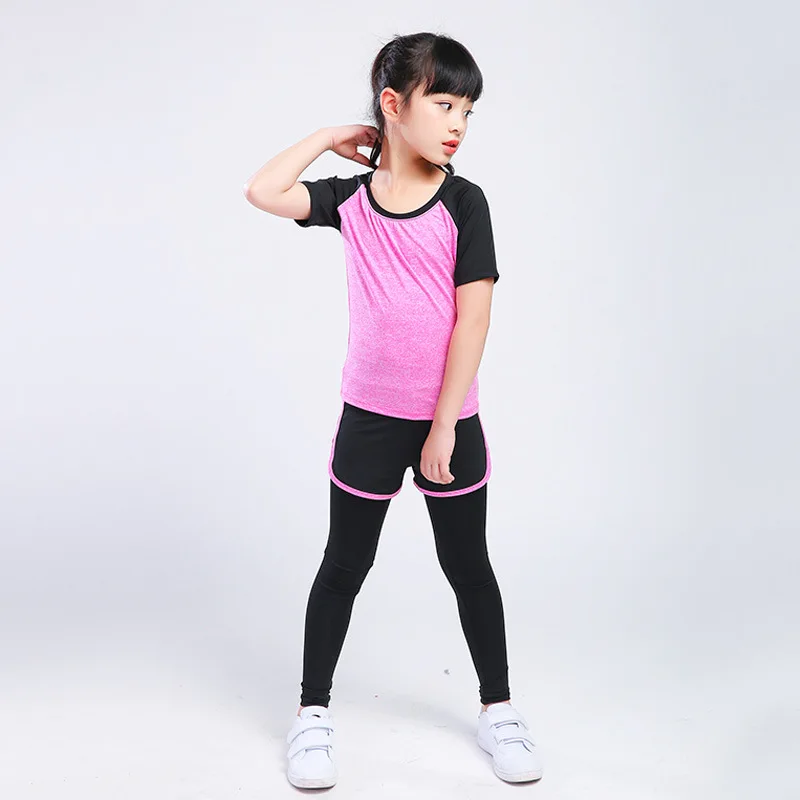 

Yoga Suit Parent-child Matching Outfit Girls Dance Sports Fitness Suit Spring And Summer Autumn Short Sleeve Shapewear Children