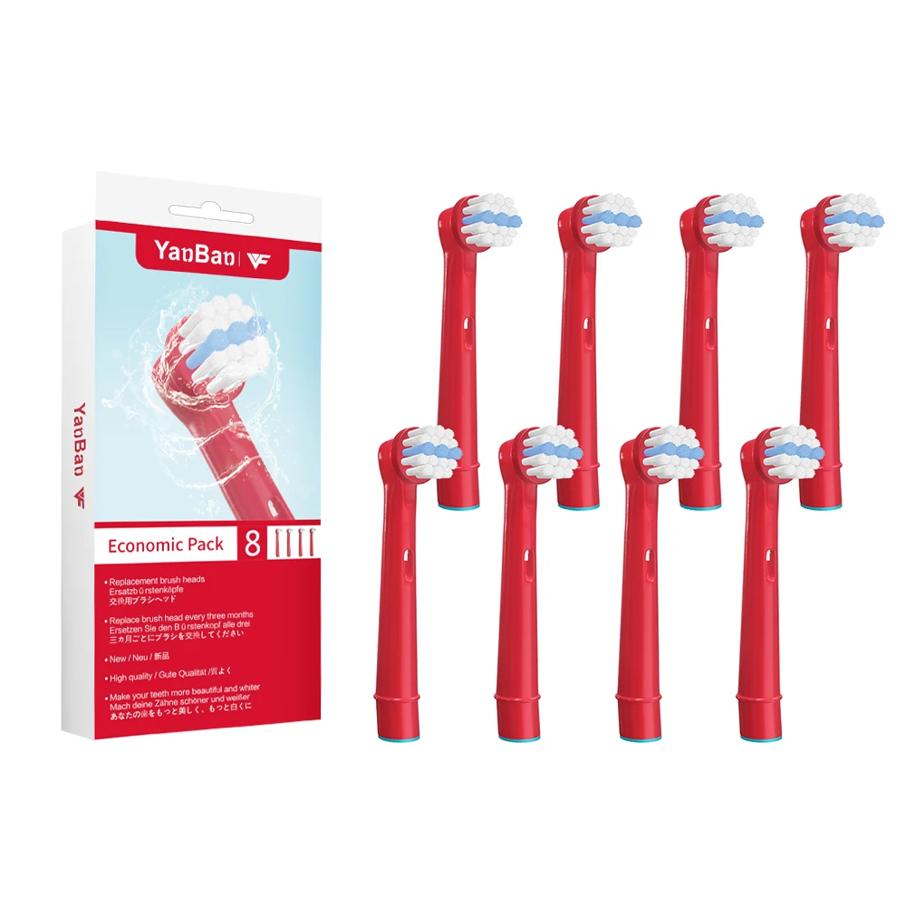 

Насадки сменные для детской электрической зубной щетки Oral-B Advance Power/Pro Health/Triumph/3D Excel, 8 шт.