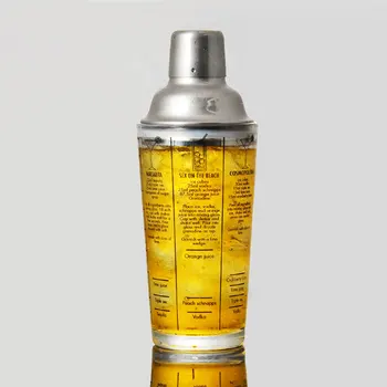 

400ml Mix Master Glass Stainless Steel Cocktail Boston Bar Shaker Bar Tool