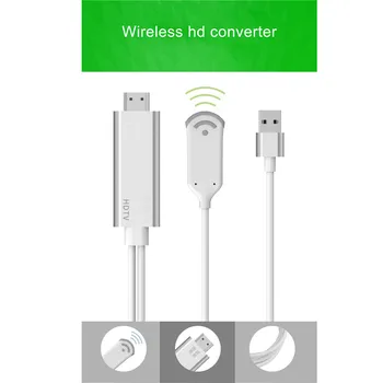

1080P HDTV Adapter HDMI Cable Wireless WiFi Mirror Cast Cable for MHL to HDMI Converter for iPhone for Samsung Android Windows