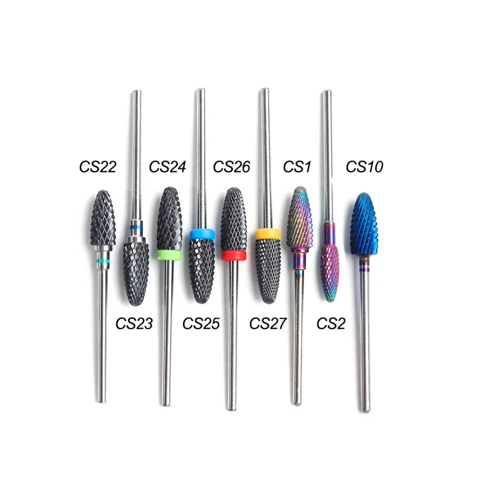 1pc Nail Drill Bits Carbide Electric Tungsten Rotary Manicure Machine Milling Cutters Nail File Pedicure Accessory Tool LACS1-27