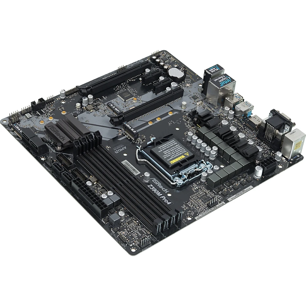 Материнская плата Asrock Z390M PRO4 Soc-1151v2 Intel Z390 4xDDR4 mATX AC`97 8ch(7.1) GbLAN RAID+VGA
