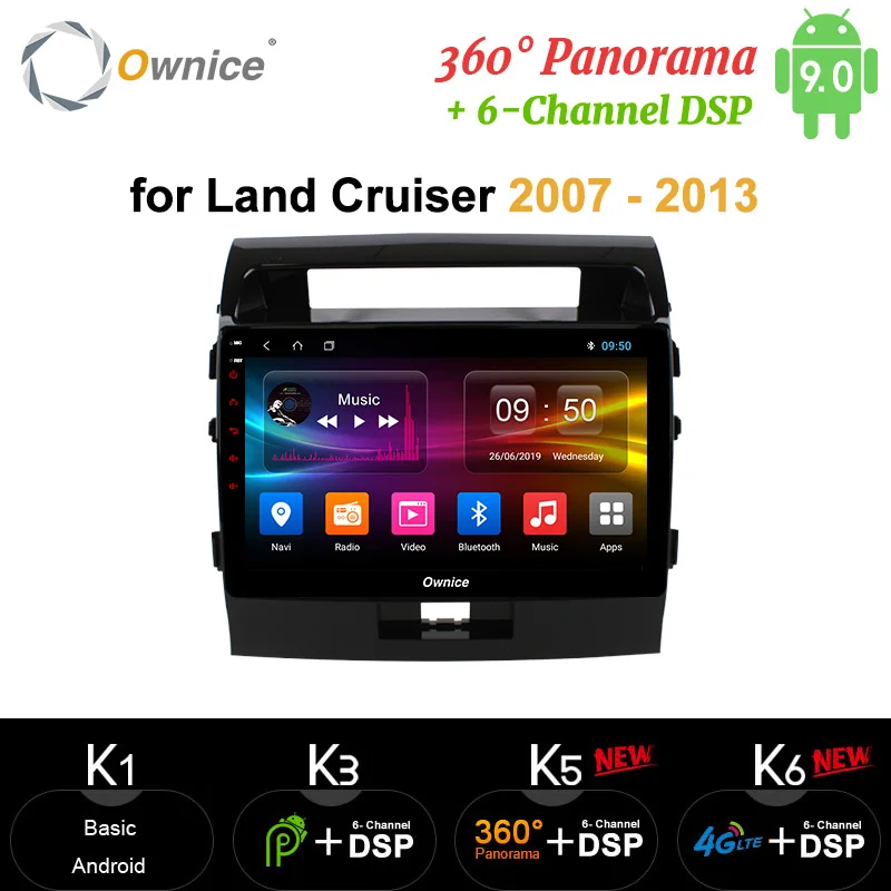 Ownice 4G RAM 64 ROM10.1 &quotAndroid 9 0 автомобильный DVD Navi GPS Видео плеер DSP carplay SPDIF для Toyota land Cruiser