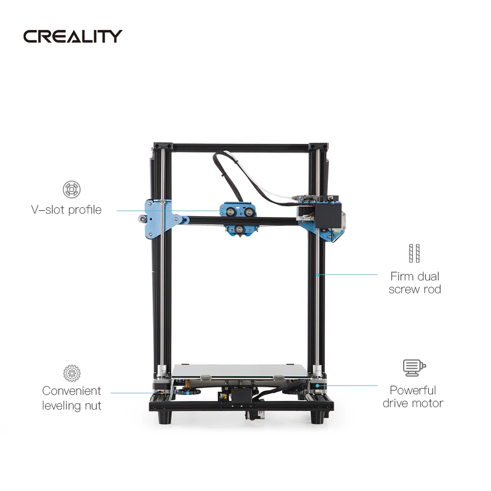 CREALITY 3D Upgrade CR-10 V2 размер принтера 300*300*400 мм, BL сенсорная Бесшумная материнская плата печать с блоком питания Mean well