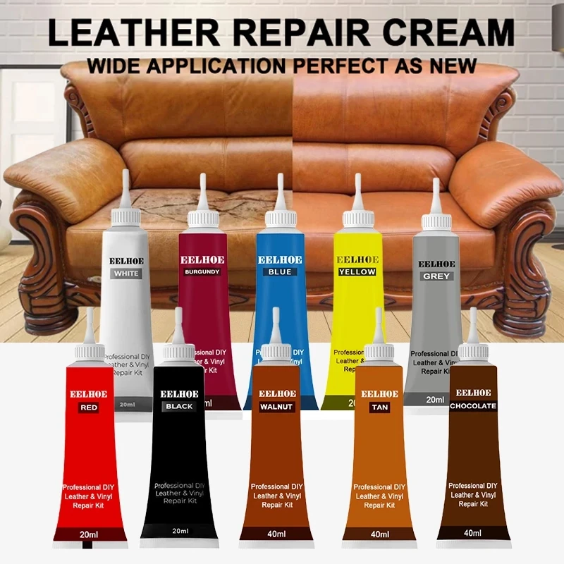 Leather Repair Kit, Red Burgundy Sofa Couch Furniture Jacket Car