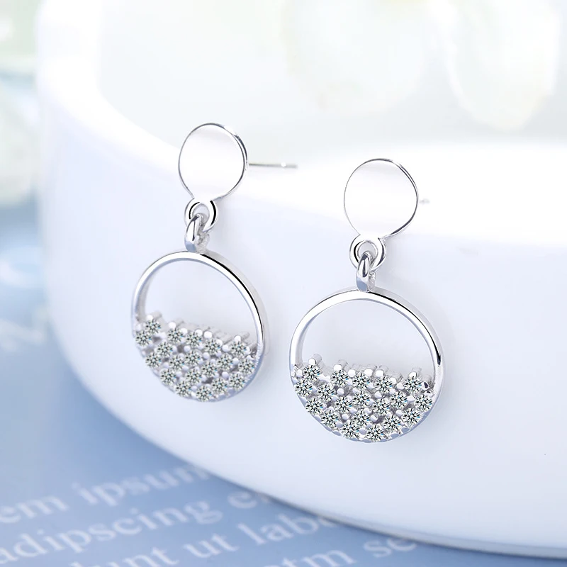 Earrings 925 silver jewelry for women wedding wholesale1.jpge