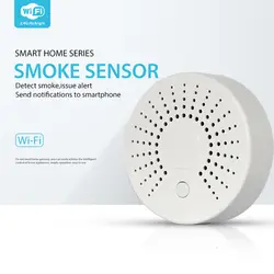 Умный Wifi датчик температуры пожарного дыма беспроводной детектор температуры дыма для автоматизации домашней системы охранной