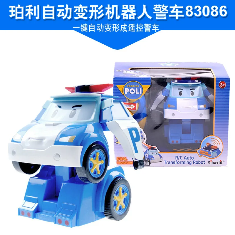 

Genuine Product Silverlit Poli Perley Remote Control Multi-functional Deformation Robot Fire Truck Police Car Transformation Ser