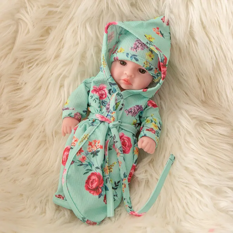 

25CM Baby Reborn Dolls Vinyl Toys For Girls With Doll Clothes Reborn Beautiful Birthday Gift Realistic Baby Toys